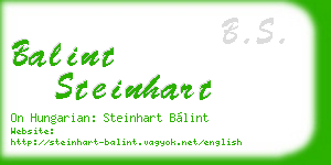 balint steinhart business card
